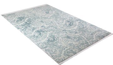 Faint blue patterned carpet 0.80 x 1:50 Peonies