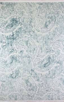 Faint blue patterned carpet 0.80 x 1:50 Peonies