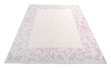 Pembe Serpme Desenli Makine Halısı