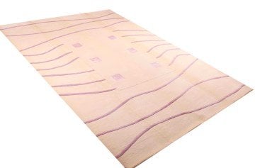 Sakin Lila Desenli Nepal Halısı