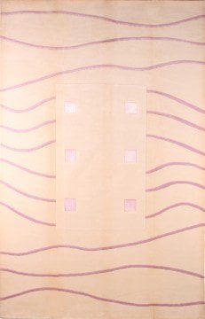 Sakin Lila Desenli Nepal Halısı