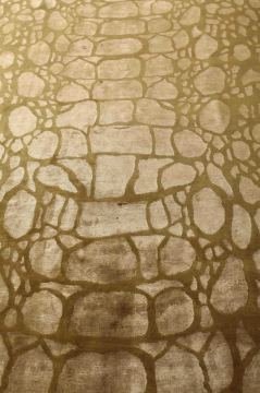 Yeşil Animalistik İpekli Salon Halısı