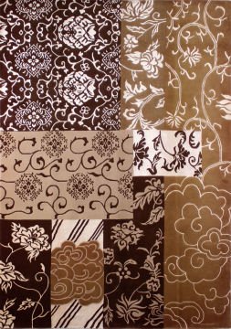 Silk Patterned Hand Woven Modern Carpet