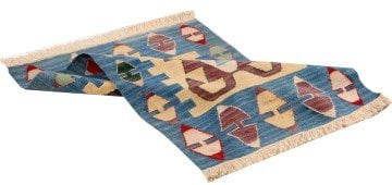 Mavi Renk Küçük Kilim