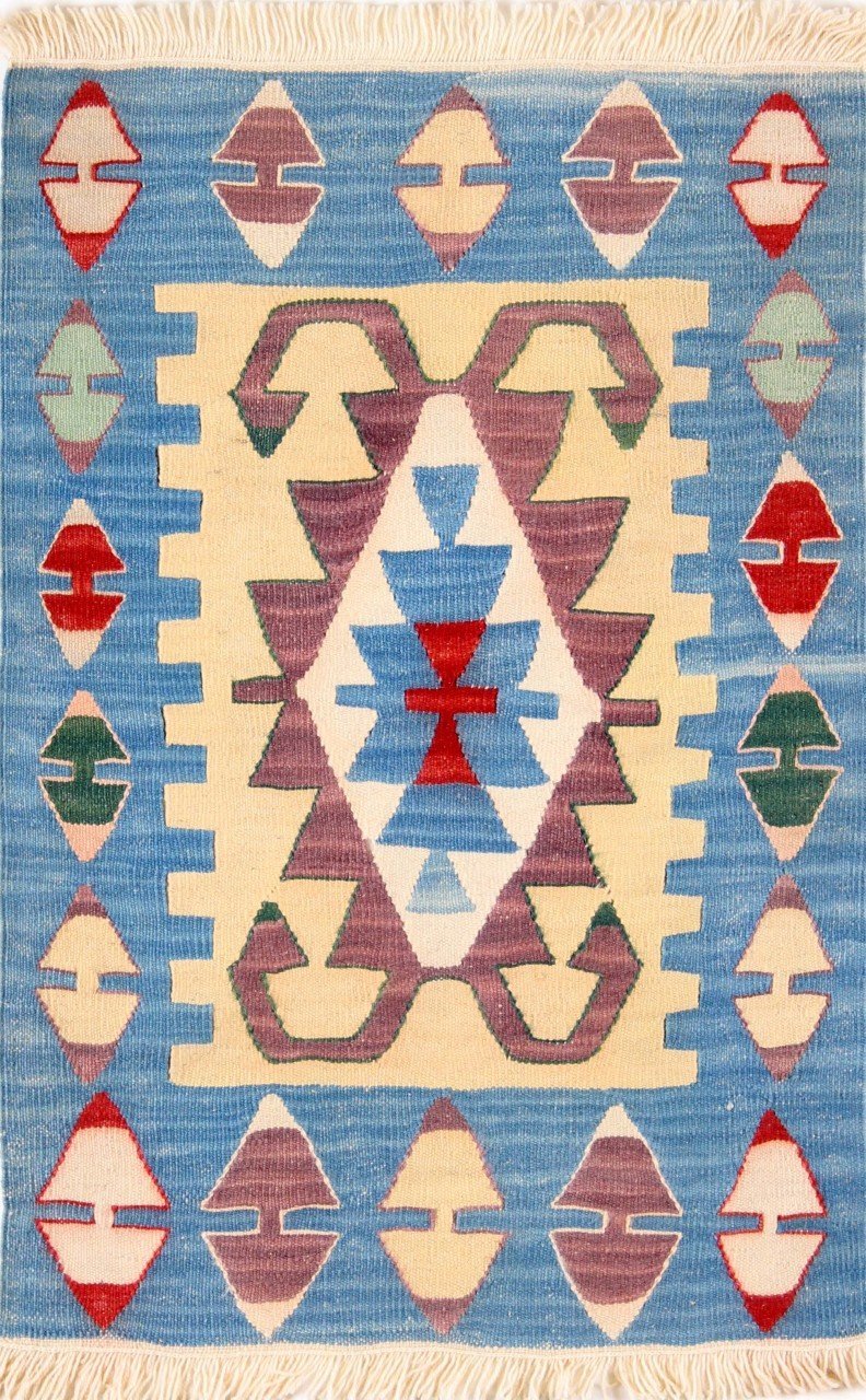 Mavi Renk Küçük Kilim