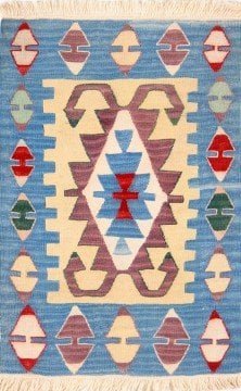 Mavi Renk Küçük Kilim