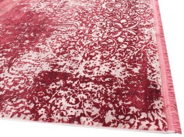 Bordo Desenli Bambu Makine Halısı