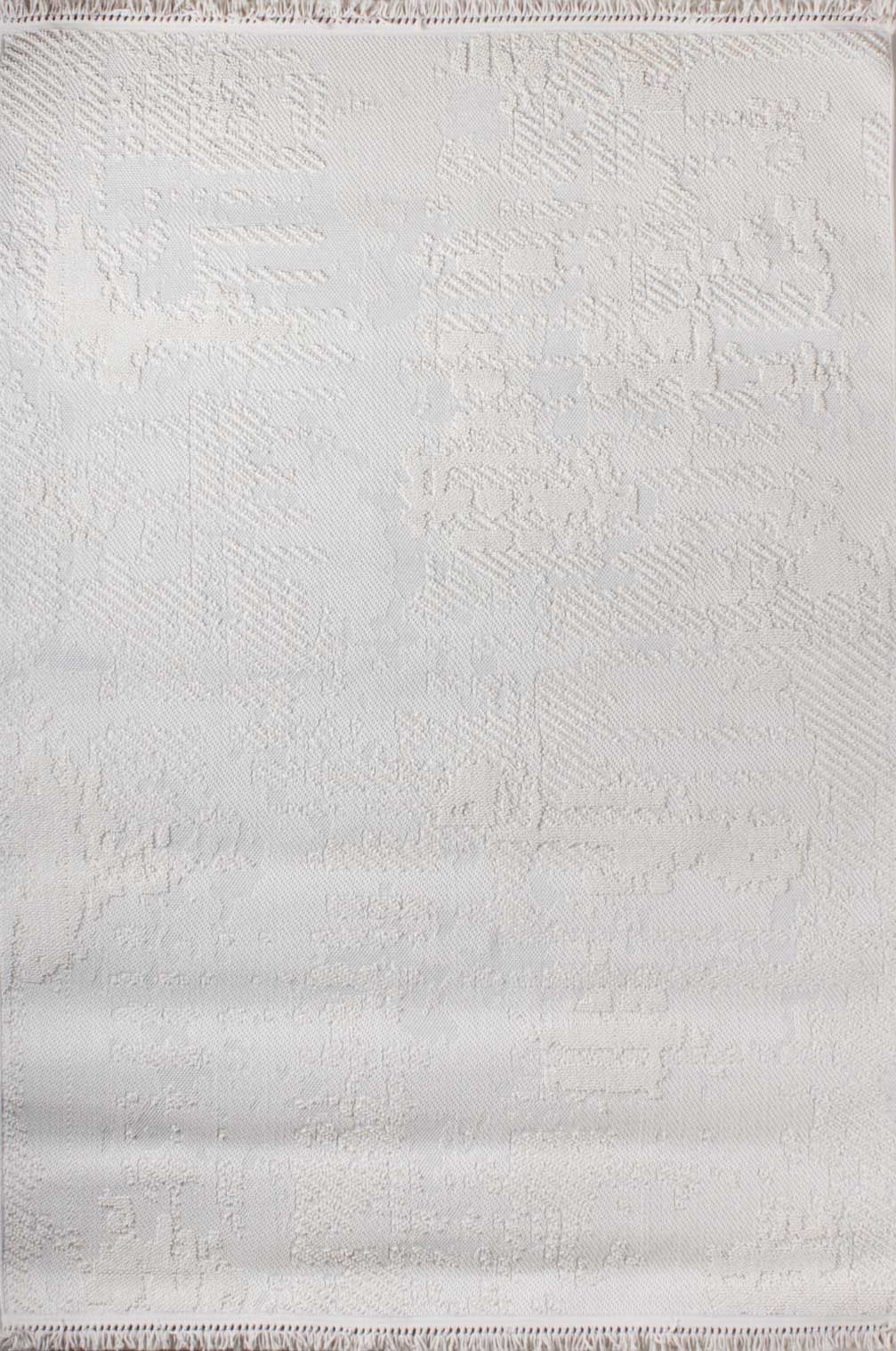 Beyaz Modern Makine Halı