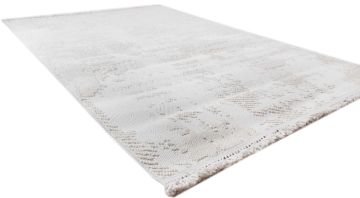 Beyaz Modern Makine Halı