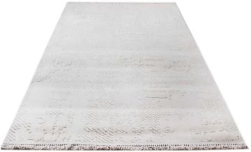 Beyaz Modern Makine Halı