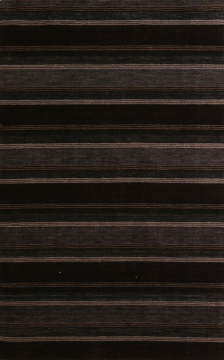 Siyah Çizgili Yün Halı