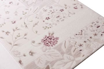 Purple Patchwork Patterned Hallway Carpet