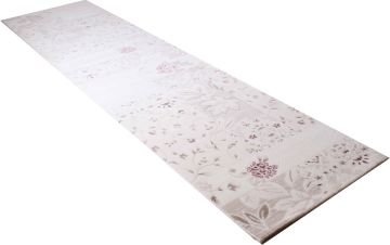 Purple Patchwork Patterned Hallway Carpet