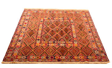 Thin woven Afghan rugs to
