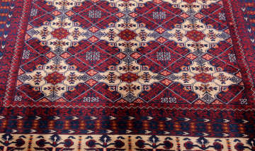 Sarı Desenli Afgan Halısı