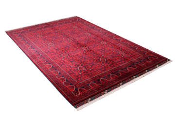 Kare Desenli Afgan Halısı