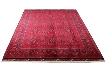 Kare Desenli Afgan Halısı