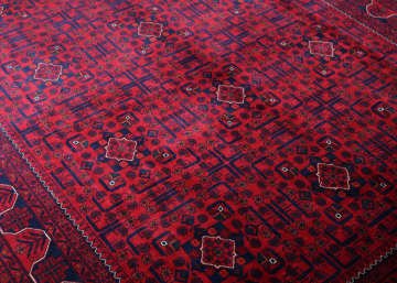 Kare Desenli Afgan Halısı