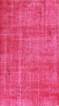 El Dokuması Pembe Vintage Halı