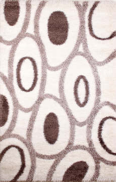 Kahve Bej İpek Shaggy Halı