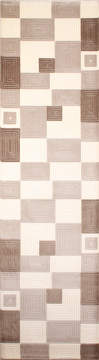 Kahve Bej Kare Desenli Koridor Yolluğu