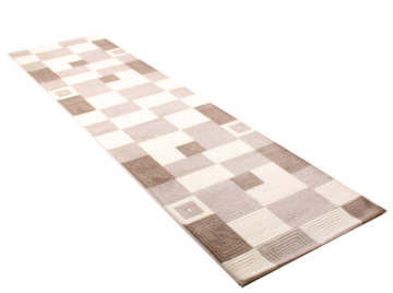 Kahve Bej Kare Desenli Koridor Yolluğu 0.80 x 3.00