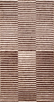 Kahverengi Çizgili Küçük Halı
