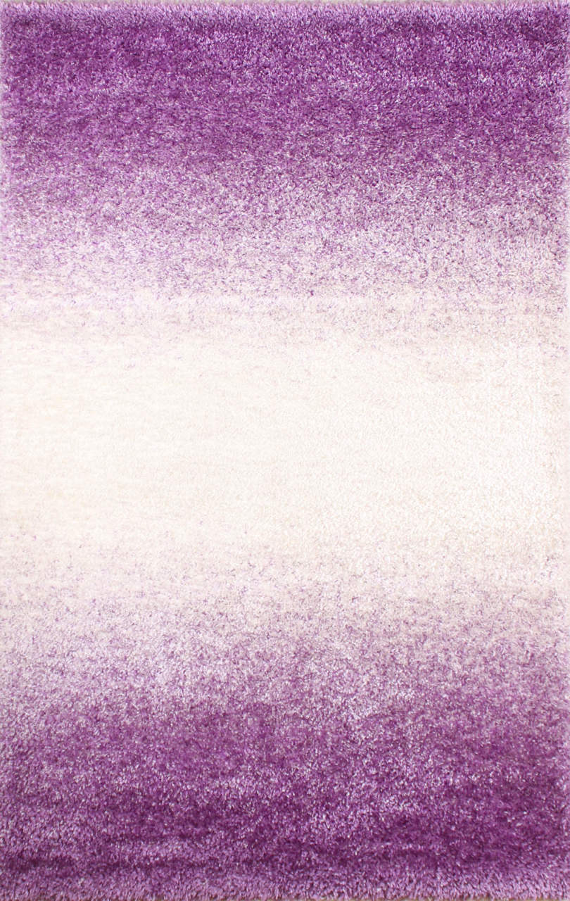 Mor Beyaz Renk Geçişli Shaggy Halı