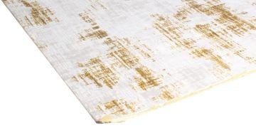 Sarı Detaylı Modern Makine Halısı
