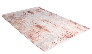 Pembe Detaylı Modern Makine Halısı