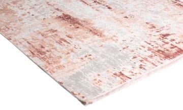 Pembe Detaylı Modern Makine Halısı