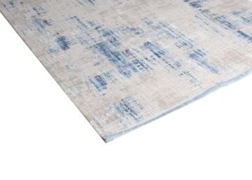 Mavi Detaylı Modern Makine Halısı