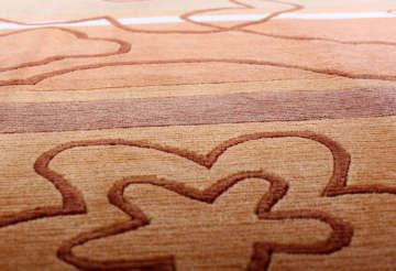 Turuncu Modern El Halısı