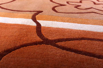 Turuncu Modern El Halısı