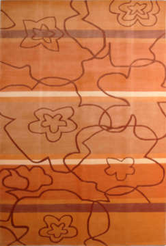 Turuncu Modern El Halısı