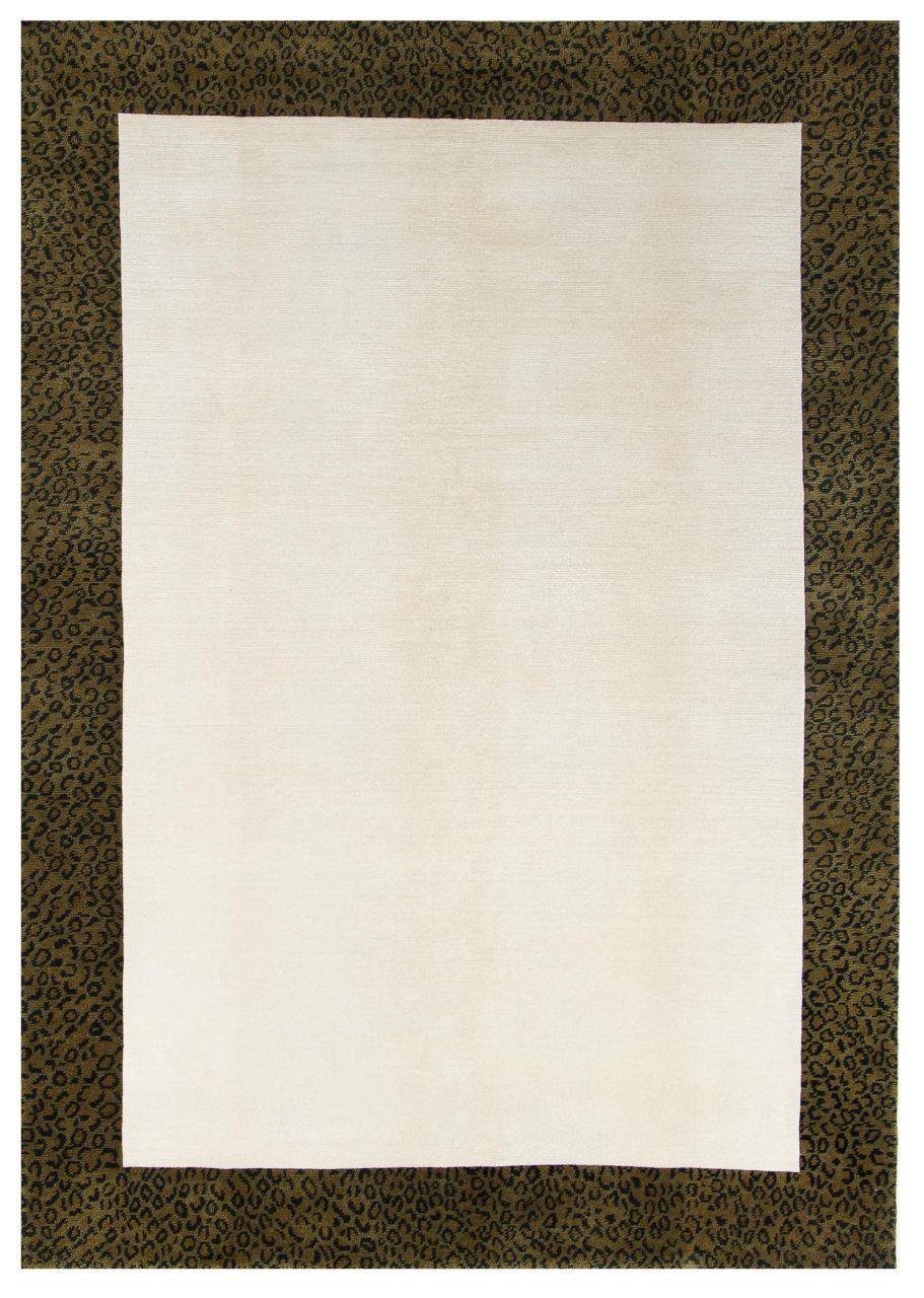 Leopar Kenarlı Modern Halı