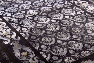 İpek Desenli Antrasit El Halısı