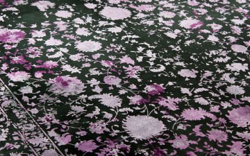 Yeşil Zeminli Bambu Halı