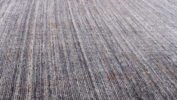 Modern Çizgili Bambu İpeği Halı
