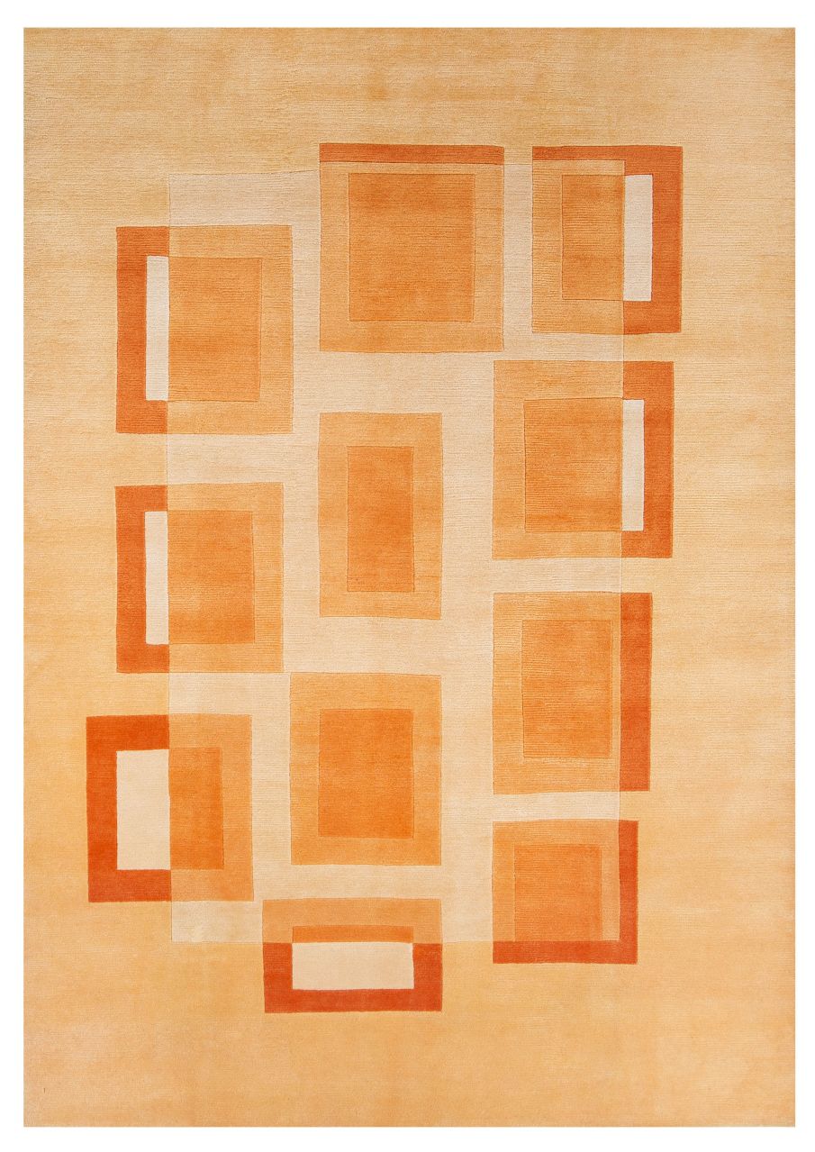 Kaşmir Yünü Turuncu El Halısı