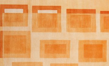 Kaşmir Yünü Turuncu El Halısı