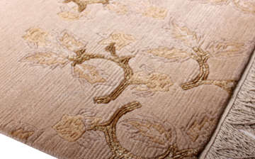 Yaprak Desenli Modern El Halısı