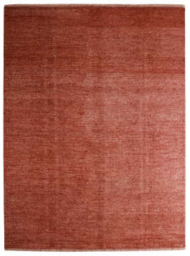 Parlak Kiremit Kırmızı Bambu Halı