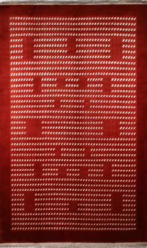 Kırmızı Modern İpekli El Halısı