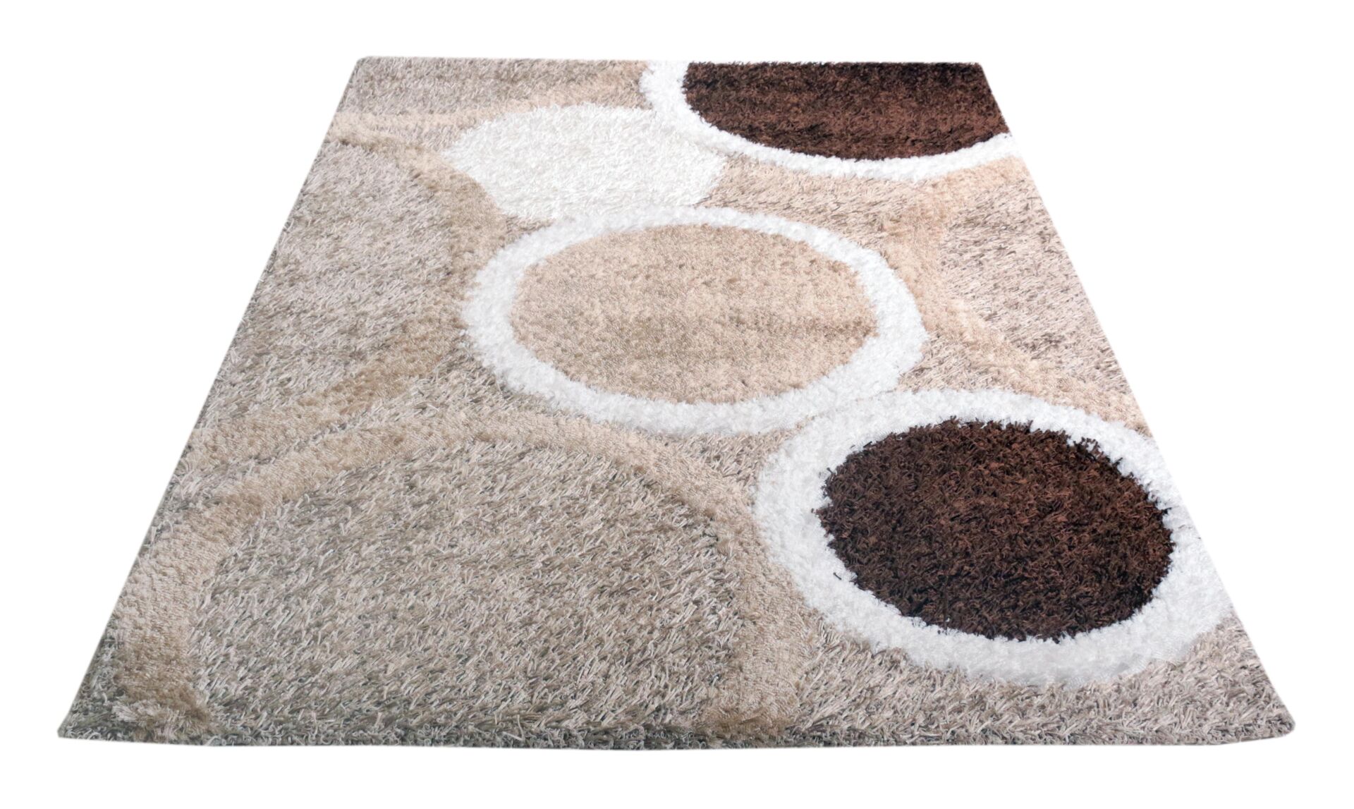Yuvarkaj Desenli Shaggy Halı