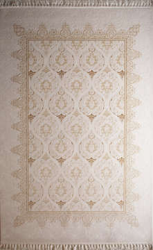 Krem Rengi Klasik Desen Makine Halısı