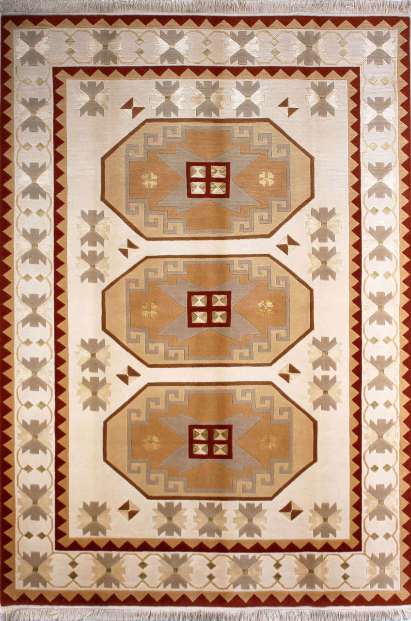 Otantik Desenli İpekli El Halisi