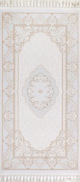 Krem Mavi Yatak Odası Halısı