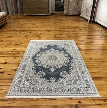 Klasik Desenli Lacivert Salon  Halı