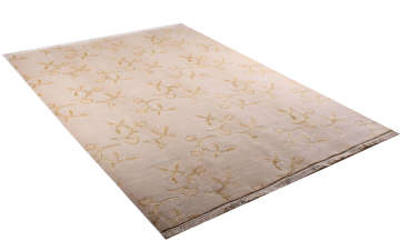 İpekli Modern Kaşmir Yünü El Halısı